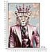 Dipinto Su Tela King B Leopardo Gentleman Con Cornice, 82x122 Cm - Foto miniatura 7