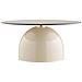 Tavolino Ravello-beige-vetro-70x70x33 Cm - Foto miniatura 2