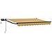 Tenda retrattile manuale con LED Giallo e Grigio 3 x 2,5 m - Foto miniatura 1