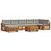 Set divani con cuscino 8 pcs Grigio Naturale e Chiaro - Foto miniatura 1