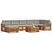 Set divani con cuscino 8 pcs Grigio Naturale e Chiaro - Foto miniatura 3