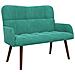 Sofa a Due Posti Turchese 115 x 61 x 87 cm Velluto - Foto miniatura 1