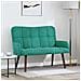 Sofa a Due Posti Turchese 115 x 61 x 87 cm Velluto - Foto miniatura 2