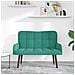 Sofa a Due Posti Turchese 115 x 61 x 87 cm Velluto - Foto miniatura 3