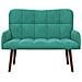 Sofa a Due Posti Turchese 115 x 61 x 87 cm Velluto - Foto miniatura 4