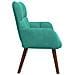 Sofa a Due Posti Turchese 115 x 61 x 87 cm Velluto - Foto miniatura 5