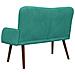 Sofa a Due Posti Turchese 115 x 61 x 87 cm Velluto - Foto miniatura 6