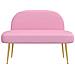 Panchina imbottita con schienale Rosa 110 x 60 x 76 cm - Foto miniatura 3