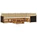 Set di divani da esterno 6 pcs Naturale e Beige 79 x 79 x 37 cm - Foto miniatura 1