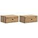 Mobiletto da notte a muro con cassetto 2 pcs Rovere Artigianale - Foto miniatura 1