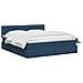 Letto con contenitore e materasso Blu 180 x 200 cm Velluto - Foto miniatura 3