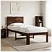 Letto Singolo con Testiera ROSTOCK Marrone Scuro 75 x 190 cm - Foto miniatura 2