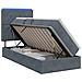 Letto con contenitore LED e materasso Grigio Scuro 90 x 190 cm - Foto miniatura 1
