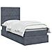 Letto con contenitore LED e materasso Grigio Scuro 90 x 190 cm - Foto miniatura 3