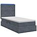 Letto con contenitore LED e materasso Grigio Scuro 90 x 190 cm - Foto miniatura 9