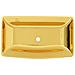 Lavandino 71x38x13,5 Cm In Ceramica Oro - Foto miniatura 4