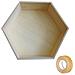 Scaffale Esagonale In Legno 30 X 26 X 10 Cm + Washi Tape Dorato 5 M - Foto miniatura 2