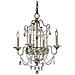 Lampadario 4 Luci Finitura Argento, E14 - Foto miniatura 6
