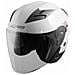 Moto Casco Jet Scooter Doppia Visiera Certificato Ece22-05 Bianco Rosso M - Foto miniatura 1