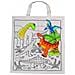 Borsa Con Dino's Per Sé Pittura 38 X 42 Cm - Foto miniatura 1