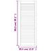 Ante a Lamelle 2 pz Bianche 99,3x39,4 cm in Legno di Pino - Foto miniatura 2