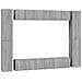 Set Mobili Porta Tv 10 Pz Grigio Sonoma In Legno Multistrato - Foto miniatura 2
