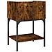 Comodino Rovere Fumo 40,5x31x60 Cm In Legno Multistrato - Foto miniatura 2