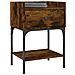 Comodino Rovere Fumo 40,5x31x60 Cm In Legno Multistrato - Foto miniatura 7