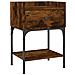 Comodino Rovere Fumo 40,5x31x60 Cm In Legno Multistrato - Foto miniatura 1