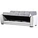 Divano Letto Luis, Divano Letto Contenitore A 3 Posti In Ecopelle E Tessuto, Sofà Da Soggiorno In Tessuto Imbottito Con Apertura Click-clack, 220x84h91 Cm, Bianco E Grigio - Foto miniatura 3