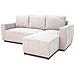 Divano Angolo Reversibile 3-4 Luoghi - Velluto A Coste Beige, Cassa Di Stoccaggio - 230 X 155 X Altezza 71-95 Cm - Foto miniatura 1