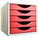 Archivotec Serie 4000 Classificatore Modulare Archivotec Serie 4000 5 Cassetti Din A4 Rosso 34 X 27 X 26 Cm - Foto miniatura 1