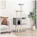 Albero Per Gatti Con Tiragraffi In Sisal Grigio Chiaro 145 Cm - Foto miniatura 2