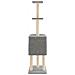 Albero Per Gatti Con Tiragraffi In Sisal Grigio Chiaro 145 Cm - Foto miniatura 4