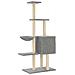 Albero Per Gatti Con Tiragraffi In Sisal Grigio Chiaro 145 Cm - Foto miniatura 5