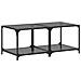Tavolini Da Salotto Con Piano Vetro Nero 2pz 50x50x40cm Acciaio - Foto miniatura 2