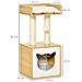 Casetta Per Gatti Con Pali Tiragraffi In Sisal, Cuscini Lavabili E Pallina, 35x35x81cm, Quercia - Foto miniatura 6