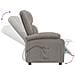 Poltrona Elettrica Reclinabile Tortora In Tessuto - Foto miniatura 6