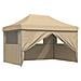 Tendone per Feste Pieghevole Pop-Up con 4 Pareti Beige - Foto miniatura 7
