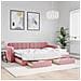 Divano Letto Estraibile con Cassetti Rosa 80x200 cm Velluto - Foto miniatura 2