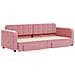 Divano Letto Estraibile con Cassetti Rosa 80x200 cm Velluto - Foto miniatura 3