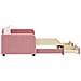 Divano Letto Estraibile con Cassetti Rosa 80x200 cm Velluto - Foto miniatura 4