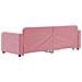 Divano Letto Estraibile con Cassetti Rosa 80x200 cm Velluto - Foto miniatura 5