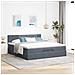Struttura Letto Pouf con Materasso 200x200 cm in Velluto - Foto miniatura 3