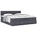 Struttura Letto Pouf con Materasso 200x200 cm in Velluto - Foto miniatura 4