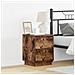 Comodino con luci LED Rovere Affumicato 39x34.5x50 cm - Foto miniatura 2