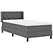 Letto box spring con materasso Grigio scuro 90 x 200 cm - Foto miniatura 7