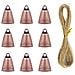 Campane A Vento Festive - 9 Campanelle Vintage Con Corda Da 5m Red - Foto miniatura 1