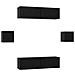 Set mobile TV 6 pcs Rovere nero Legno multistrato - Foto miniatura 1