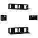 Set mobile TV 6 pcs Rovere nero Legno multistrato - Foto miniatura 7